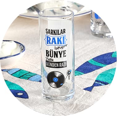 Raki Glasses with Text