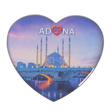 Toptan Adana Temalı Myros Kalp Magnet 65x60 mm - 6