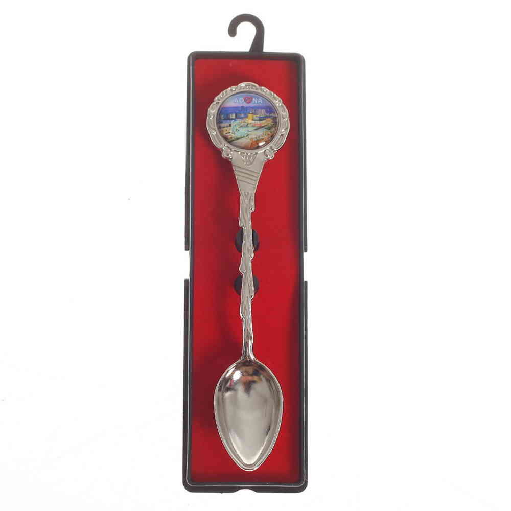 Toptan Adana Temalı Myros Metal Hatıra Kaşık 25x130 Mm