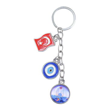 Adana Themed Metal Evil Eye Enamel Keychain - 6