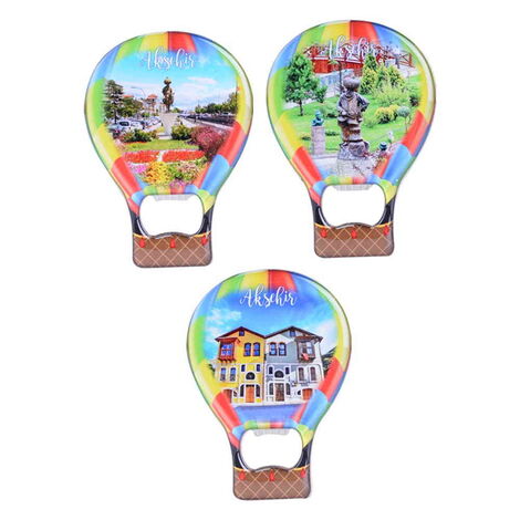 Toptan Akşehir Temalı Myros Metal Balon Açacak Magnet T 102x73 mm - 3