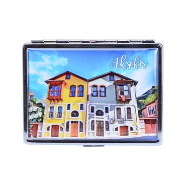 Toptan Akşehir Temalı Myros Metal Büyük Sigara Tabakası 103x80x11 mm - 5