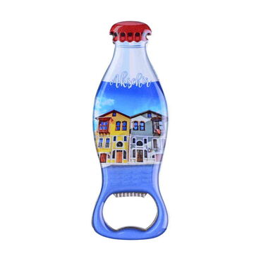 Aksehir Themed Coke Bottle Shaped Metal Magnetic Bottle Opener 120x41 mm - 3