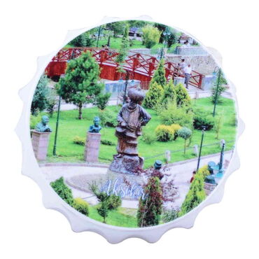 Aksehir Themed Customised UV Printed Bottle Cap Shaped Plastic Base Bottle Opener 58x15 mm - 4