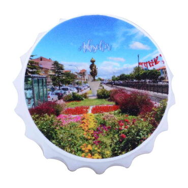 Aksehir Themed Customised UV Printed Bottle Cap Shaped Plastic Base Bottle Opener 58x15 mm - 5