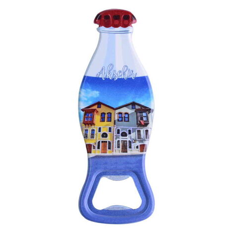 Aksehir Themed Customised Uv Printed Coca Cola Bottle Shape Plastic Base Bottle Opener 42x120 mm - 4