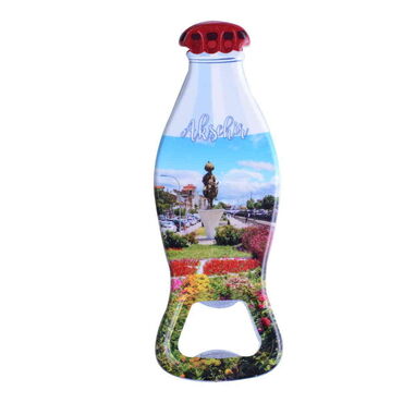 Aksehir Themed Customised Uv Printed Coca Cola Bottle Shape Plastic Base Bottle Opener 42x120 mm - 5