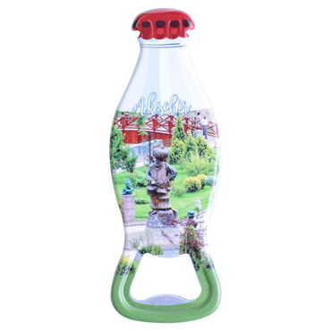 Aksehir Themed Customised Uv Printed Coca Cola Bottle Shape Plastic Base Bottle Opener 42x120 mm - 6