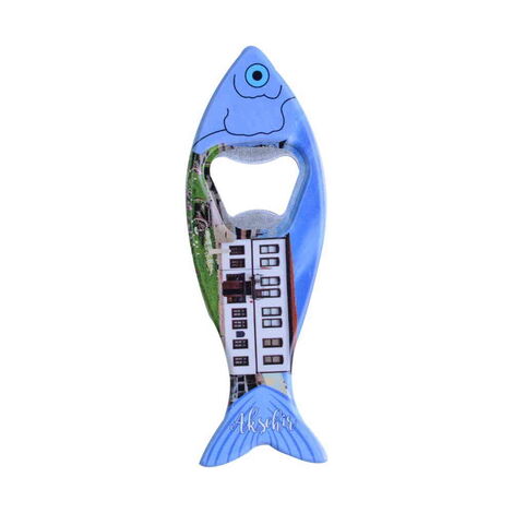 Aksehir Themed Customised UV Printed Fish Shape Printed Plastic Base Bottle Opener 42x130 mm - 4