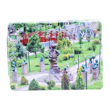 Aksehir Themed Customised Uv Printed Rectangle Compact Mirror 85x62x11 mm - 4