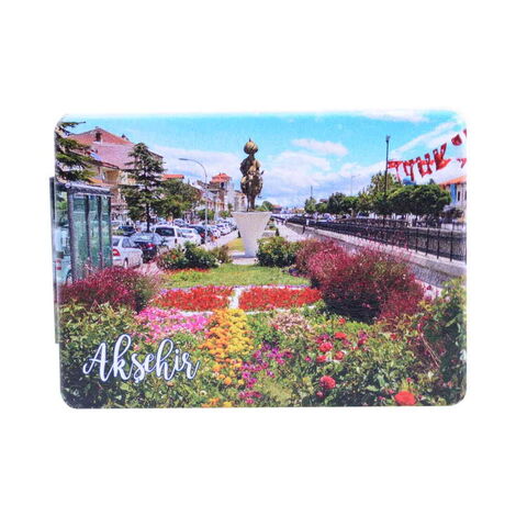 Aksehir Themed Customised Uv Printed Rectangle Compact Mirror 85x62x11 mm - 5