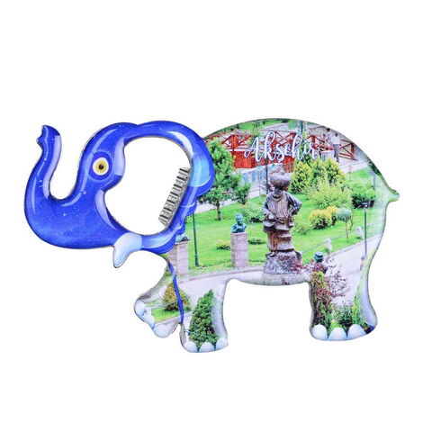 Aksehir Themed Elephant Shaped Metal Magnetic Bottle Opener 98x61 mm - 4