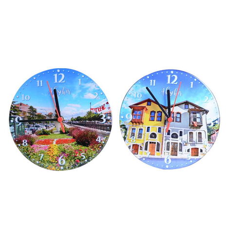 Aksehir Themed Epoxy Wall Clock Home Decoration 20 Cm - 4