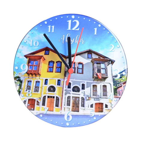 Aksehir Themed Epoxy Wall Clock Home Decoration 20 Cm - 5