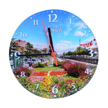 Aksehir Themed Epoxy Wall Clock Home Decoration 20 Cm - 6