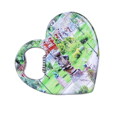 Aksehir Themed Heart Shaped Metal Magnetic Bottle Opener 85x76 mm - 6