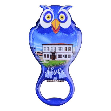 Aksehir Themed Owl Shaped Metal Magnetic Bottle Opener 88x47 mm - 5