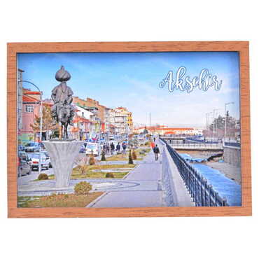 Aksehir Themed Wooden Cute Animals Souvenşr Fridge Magnet Serie C 90x120 mm - 4