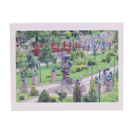 Aksehir Themed Wooden UV Printed Travel Postcard 116x150 mm - 5