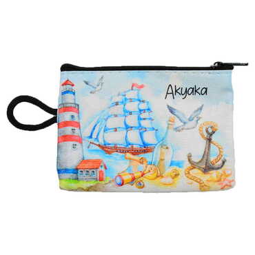 Akyaka Themed Turkish Woven Wallet 113x80x8 mm - 6