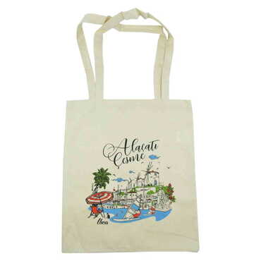 Alacati Region Themed Customised Colorful Shopping Tote Bag 450x350 mm - 4