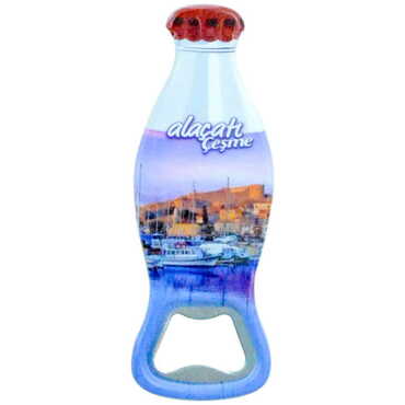 Alacati Region Themed Customised Uv Printed Coca Cola Bottle Shape Plastic Base Bottle Opener 42x120 mm - 4