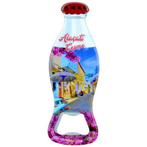 Alacati Region Themed Customised Uv Printed Coca Cola Bottle Shape Plastic Base Bottle Opener 42x120 mm - 6