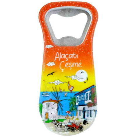 Alacati Region Themed Customised Uv Printed Plastic Base Plastic Base Bottle Opener 95x43 mm - 10