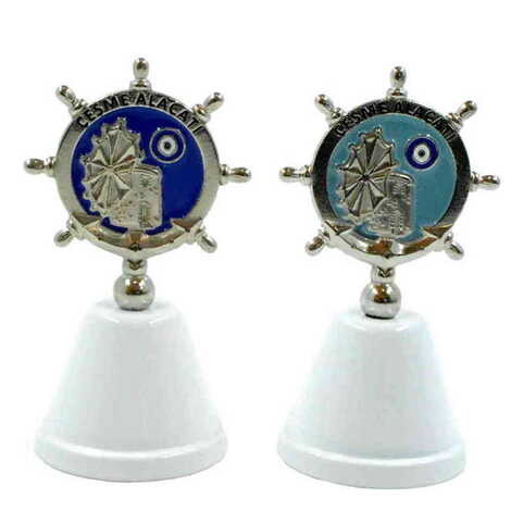 Alacati Region Themed Metal Enamel Hand Bell - 2