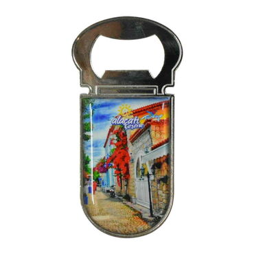 Alacati Region Themed Metal Magnetic Small Opener 30x77 mm - 4