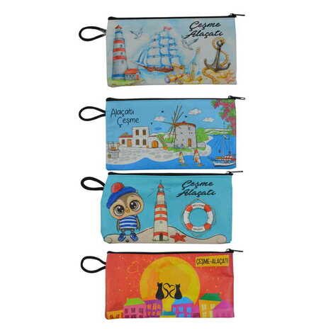 Alacati Region Themed Turkish Woven Wallet 183x97x8 mm - 2