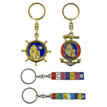 Alacati Themed Metal Customised Enamel Keychain - 2