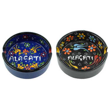 Alacati Themed Turkish Ceramic B Serie Ashtray Medium Size - 3