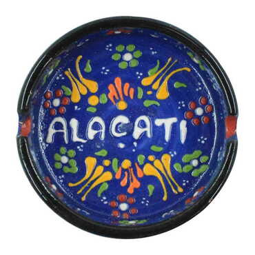 Alacati Themed Turkish Ceramic B Serie Ashtray Medium Size - 6