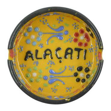 Alacati Themed Turkish Ceramic B Serie Ashtray Medium Size - 8