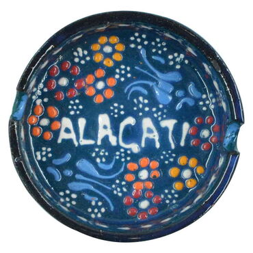 Alacati Themed Turkish Ceramic B Serie Ashtray Medium Size - 10