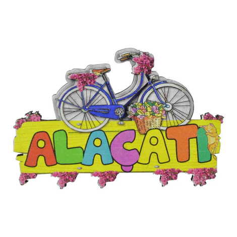 Alacati Themed Wooden Customised 2D Souvenir Fridge Magnet - 4