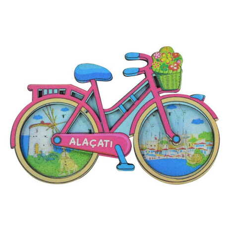 Alacati Themed Wooden Customised 2D Souvenir Fridge Magnet - 10