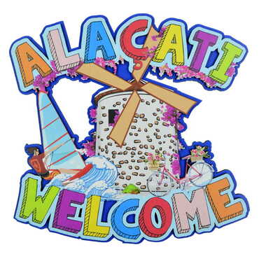 Alacati Themed Wooden Customised Door Sign Board 200x290 Mm - 3