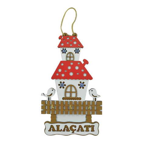 Alacati Themed Wooden Wall Hanging Decoration 25 Cm - 3