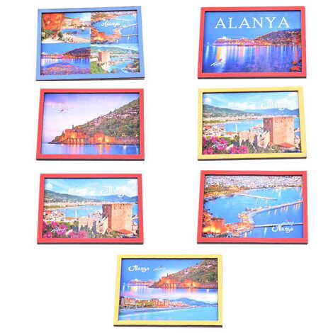 Toptan Alanya Temalı C Serisi Resimli Ahşap Magnet 90x120 mm - 2