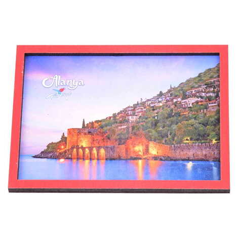 Toptan Alanya Temalı C Serisi Resimli Ahşap Magnet 90x120 mm - 5