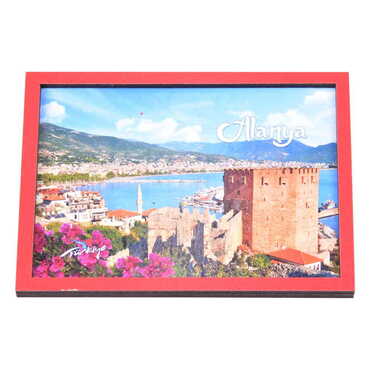 Toptan Alanya Temalı C Serisi Resimli Ahşap Magnet 90x120 mm - 6