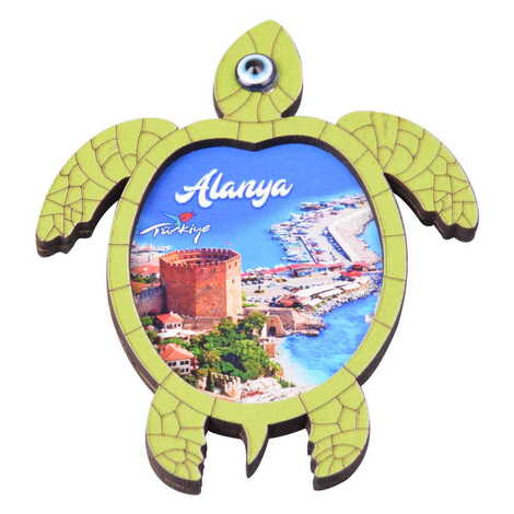 Toptan Alanya Temalı C Serisi Resimli Ahşap Magnet 90x120 mm - 13