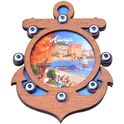 Toptan Alanya Temalı C Serisi Resimli Ahşap Magnet 90x120 mm - 21