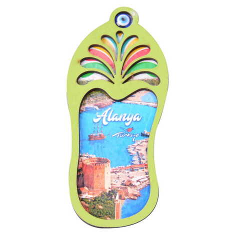 Toptan Alanya Temalı C Serisi Resimli Ahşap Magnet 90x120 mm - 31