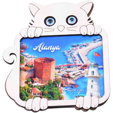 Toptan Alanya Temalı C Serisi Resimli Ahşap Magnet 90x120 mm - 36