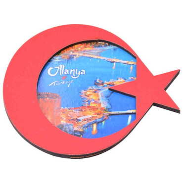 Toptan Alanya Temalı C Serisi Resimli Ahşap Magnet 90x120 mm - 52