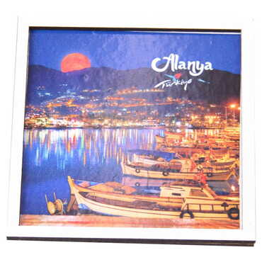 Toptan Alanya Temalı C Serisi Resimli Ahşap Magnet 90x120 mm - 65