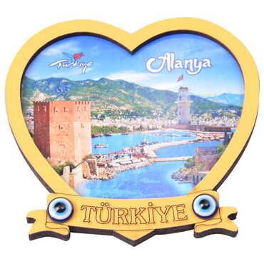 Toptan Alanya Temalı C Serisi Resimli Ahşap Magnet 90x120 mm - 75